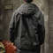 Men's Outdoor Workwear Jacket, Japanese Style Hooded Punching Clothes, Loose Fit Casual Half Zipper, Spring Autumn Coat