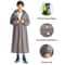 Reusable Adult Long Raincoat Waterproof Windproof Material With Drawstring For Outdoor Travel 2