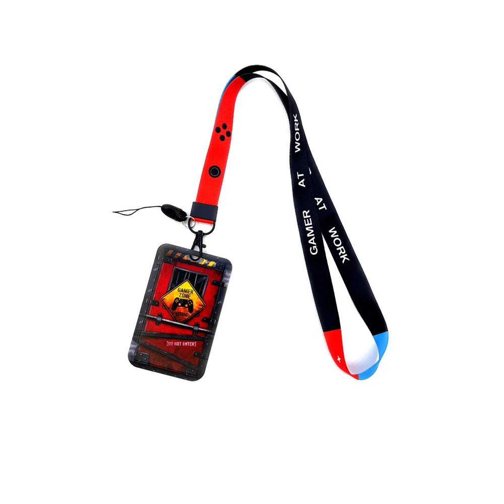 Gamer Lanyard, Card Holder Neck Strap, ID Badge Holder, Retractable Keychain, Phone Straps, Cool Accessories and Gifts
