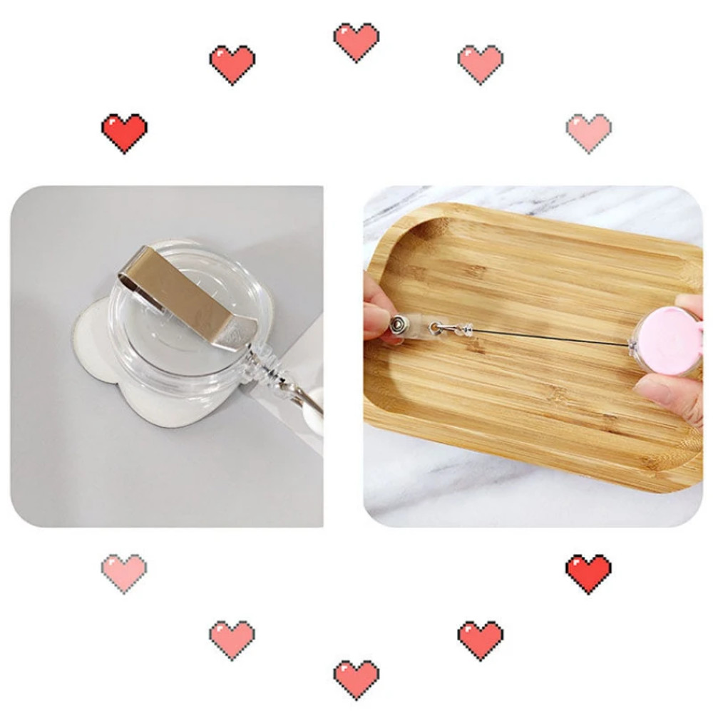 Creative Cartoon Nurse ID Badge Clip Retractable Reel Easy Pull Clip Set For Medical Professionals 1