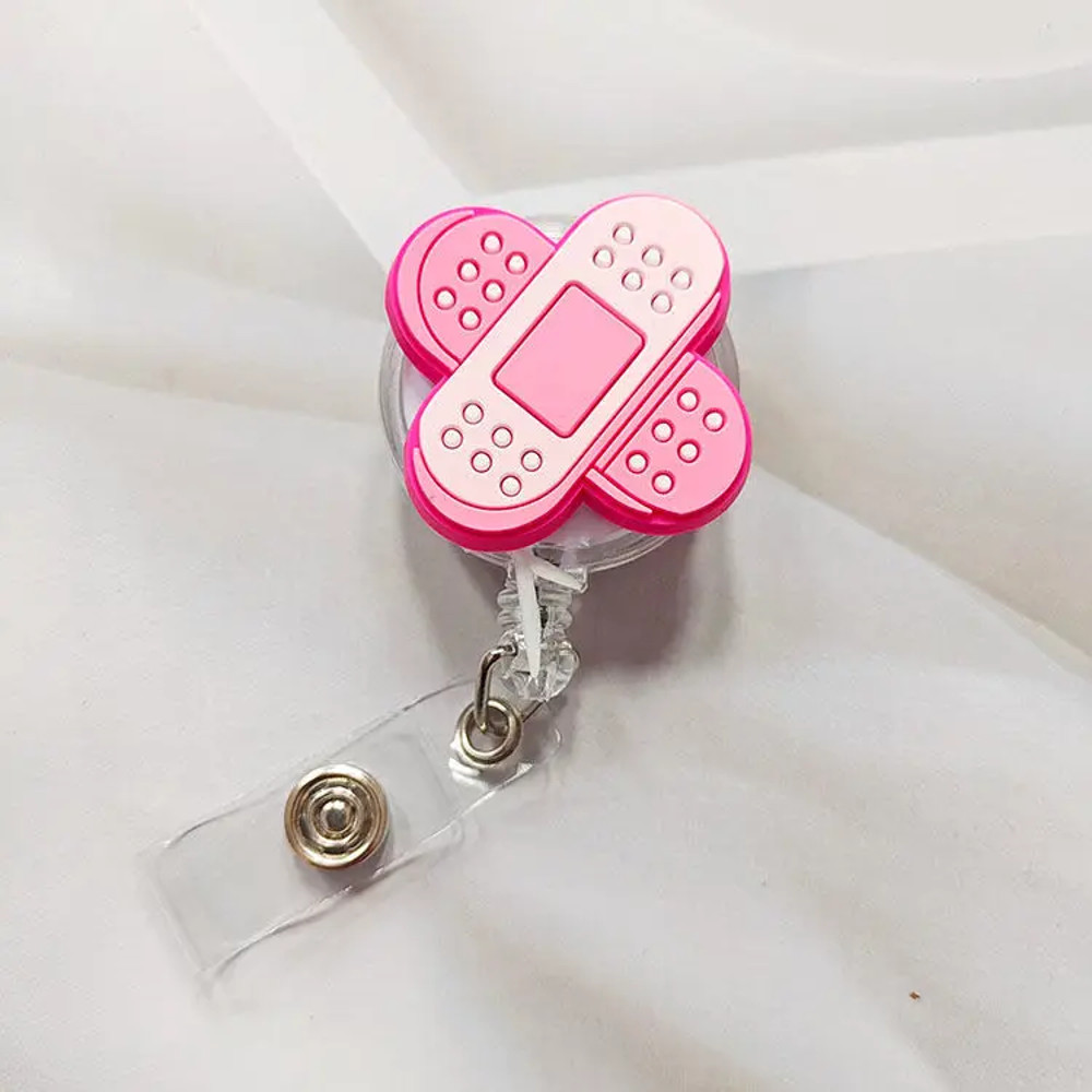 Creative Cartoon Nurse ID Badge Clip Retractable Reel Easy Pull Clip Set For Medical Professionals 6