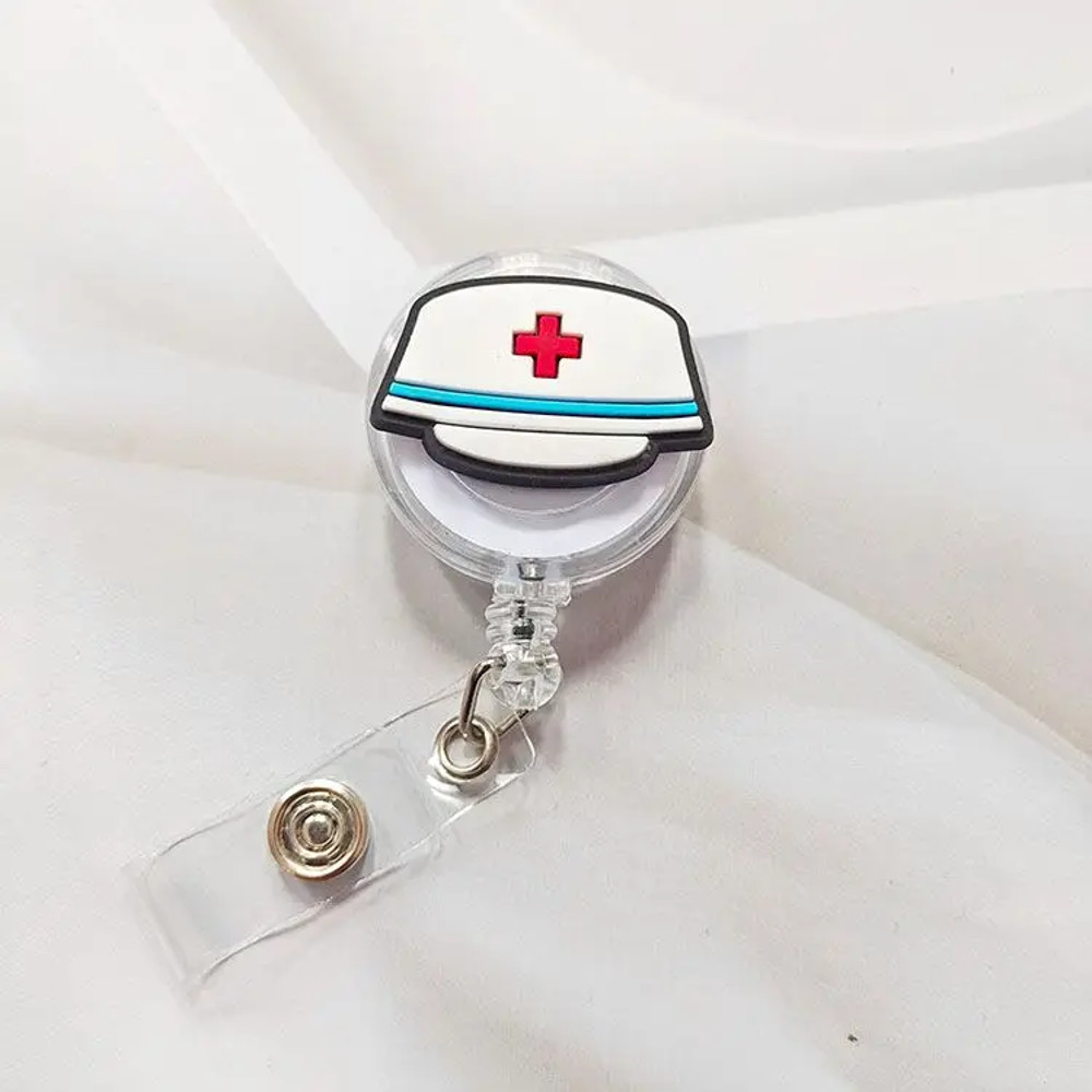 Creative Cartoon Nurse ID Badge Clip Retractable Reel Easy Pull Clip Set For Medical Professionals 15