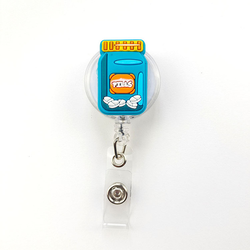 Creative Cartoon Nurse ID Badge Clip Retractable Reel Easy Pull Clip Set For Medical Professionals 18