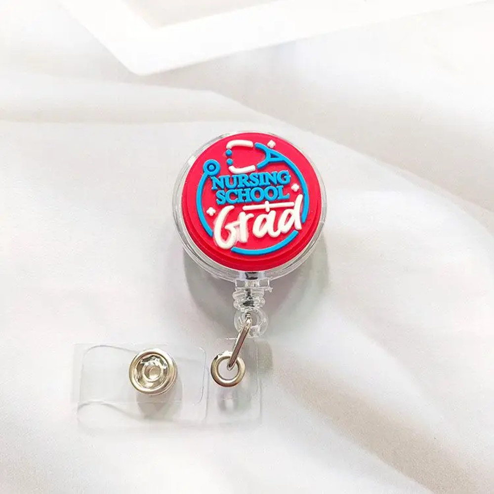 Creative Cartoon Nurse ID Badge Clip Retractable Reel Easy Pull Clip Set For Medical Professionals 19