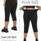 Super Soft Plus Size Leggings for Women, High Waisted Tummy Control, Yoga Capri Pants for Workout Running