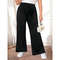 New Womens Plus Size Pants Casual Fashion Drawstring Versatile Solid Color Commuter Pants For Sprin 0