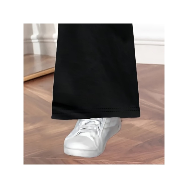 New Womens Plus Size Pants Casual Fashion Drawstring Versatile Solid Color Commuter Pants For Sprin 4