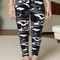 Plus Size Leggings, High Stretch Camouflage Print, Cropped Sports Pants, Women's Athletic Wear, Casual Tight Fit