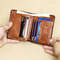 Mens Genuine Leather Wallet RFID Anti Theft Large Capacity Trifold Fashion Card Holder With Photo P 1