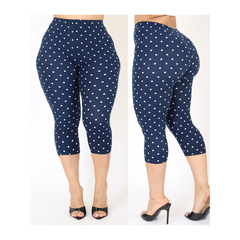 Women's Floral Print Capri Leggings, High Waist, Stretchy Cropped Pants, for Gym, Office, and Casual Wear