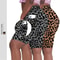 High Waist Tight Shorts, Tiger Print, Slim Fit, Bottom Lifting, Five Quarter Length, Pocketed Base Layer