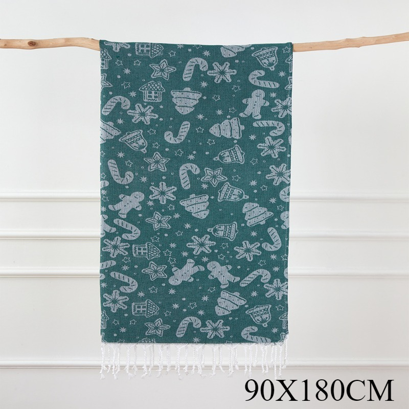 Turkish Bath Towel, Cherry Bow Beach Towel, Quick Drying, Fringed, for Sauna and Children