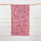 Turkish Bath Towel, Cherry Bow Beach Towel, Quick Drying, Fringed, for Sauna and Children