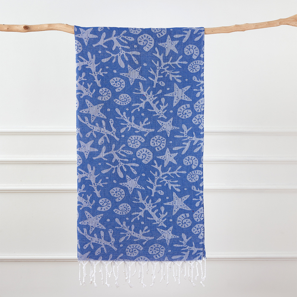 Turkish Bath Towel, Cherry Bow Beach Towel, Quick Drying, Fringed, for Sauna and Children