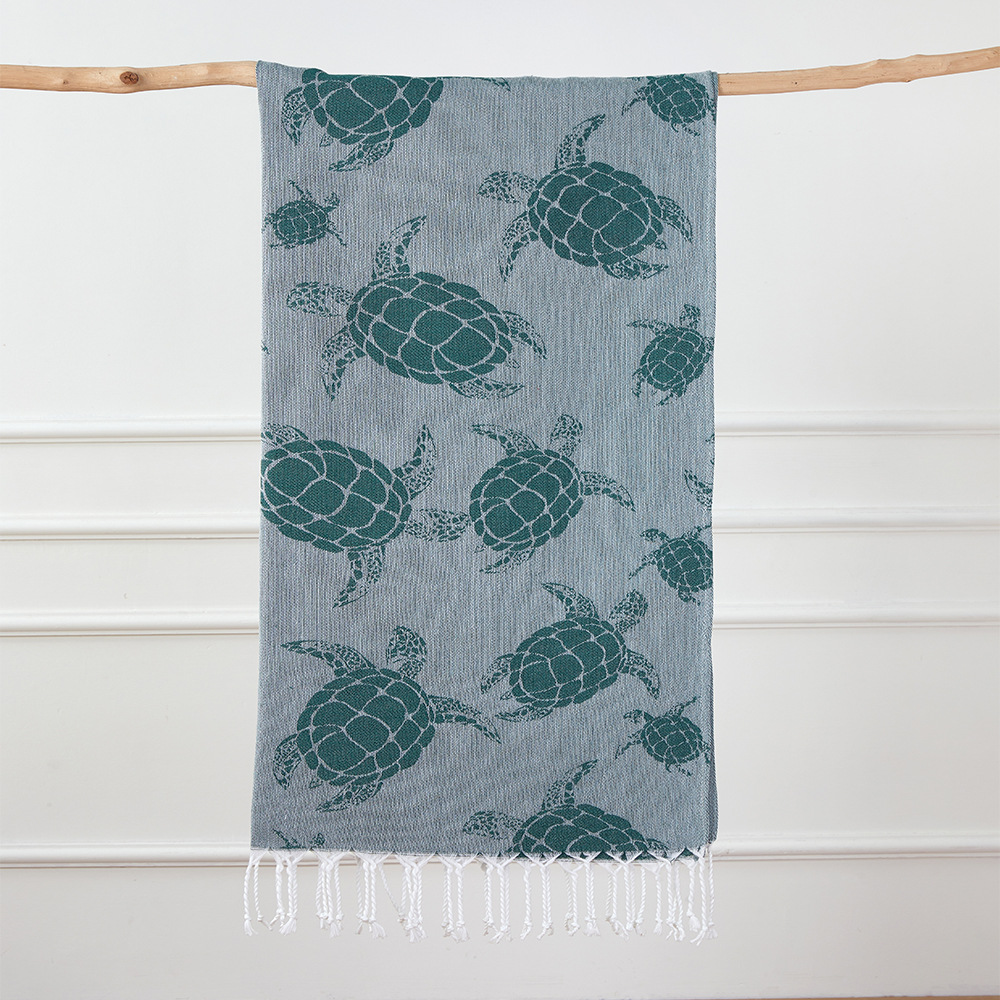 Turkish Bath Towel, Cherry Bow Beach Towel, Quick Drying, Fringed, for Sauna and Children