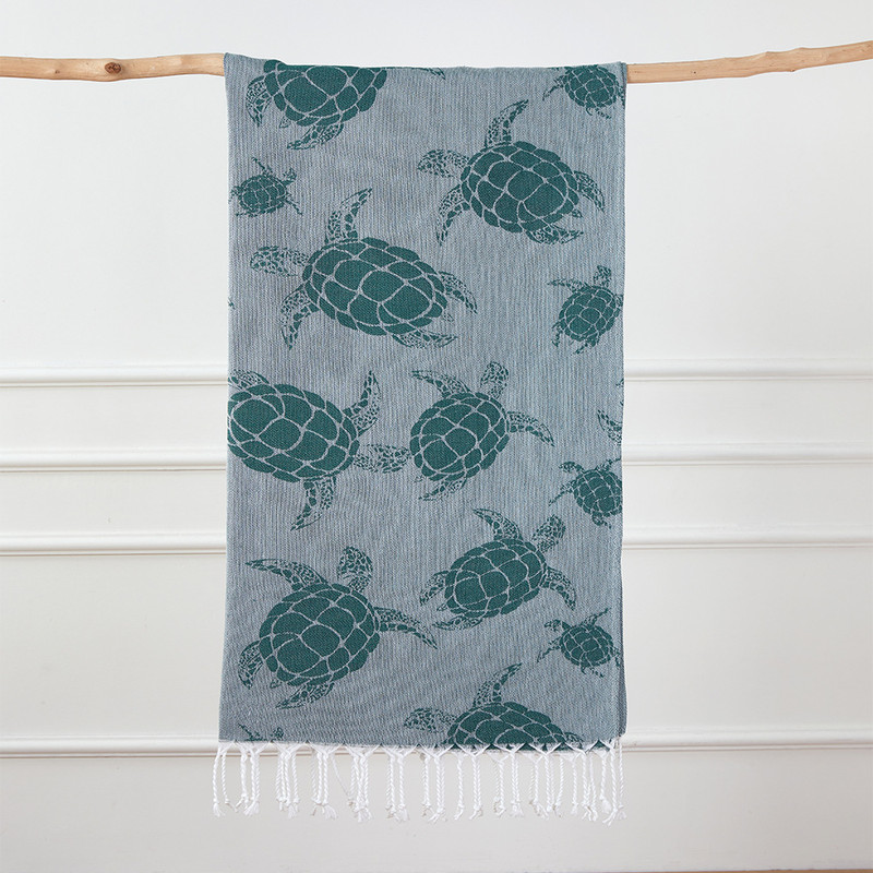 Turkish Bath Towel, Cherry Bow Beach Towel, Quick Drying, Fringed, for Sauna and Children