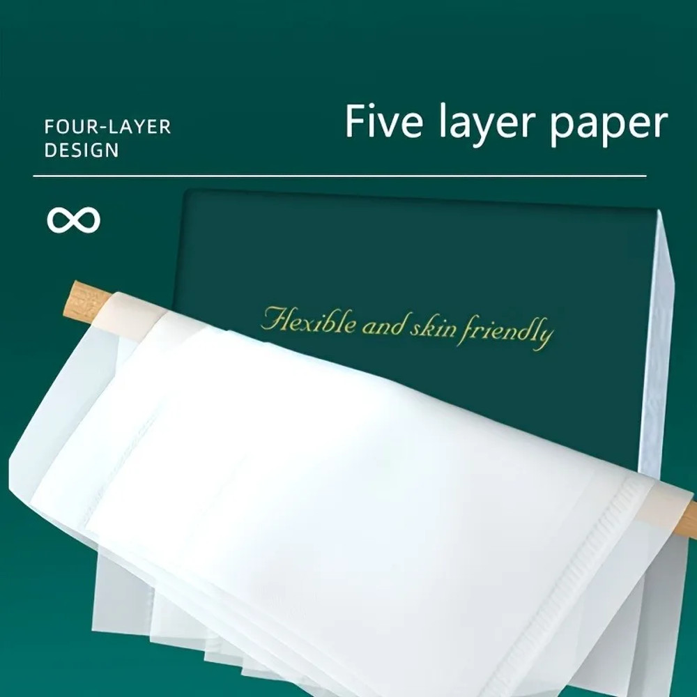 Premium 5 Layer Paper Towels, Super Soft and Highly Absorbent, with Portable Carrying Case for Home, Office, and Outdoor