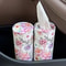 Creative Hand Drawn Paper Flower Car Tissue Holder, 2pcs Car Tissue Barrel Set, Printed Car Accessory