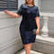 Elegant Sequin Evening Dress, Lace Bodycon Midi Robe, Women's Wedding Party Dress, Summer Casual Short Sleeve Mesh