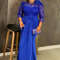 Elegant Dashiki Sequin Party Dress, Sexy Bodycon Long Gown, for Muslim Wedding and Evening Events