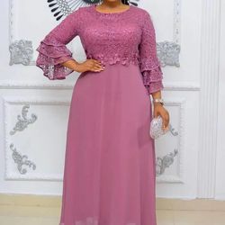 elegant ankara party dresses for women, 2024 new fashion dashiki maxi dress, muslim wedding gowns