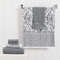 Modern Threads Reversible Jacquard Towel Set, 6 Piece Bath Towels and Hand Towels, Trefoil Filigree Design, Yarn Dyed