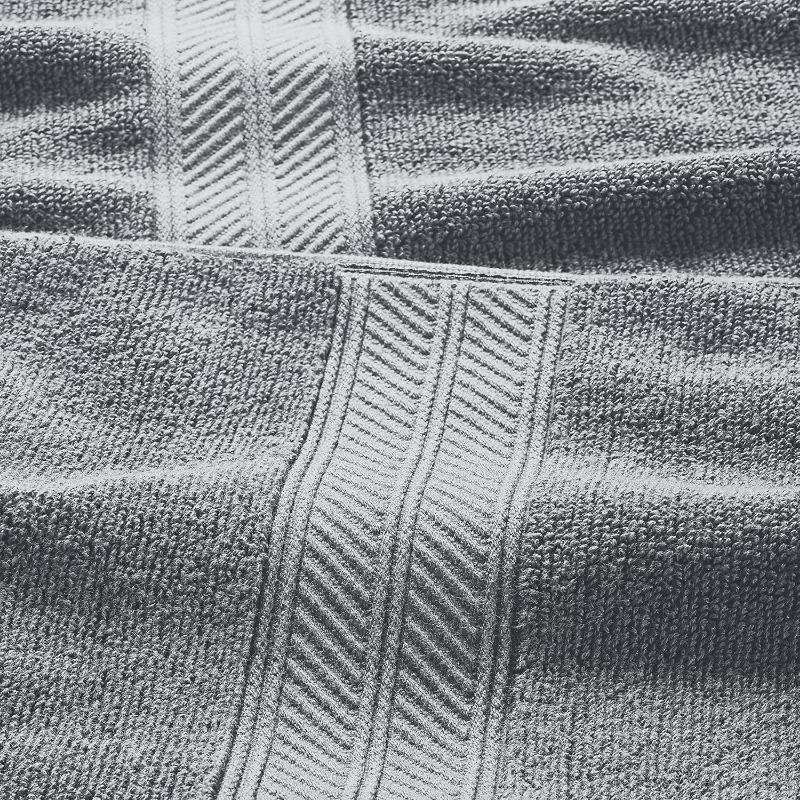 Modern Threads Reversible Jacquard Towel Set, 6 Piece Bath Towels and Hand Towels, Trefoil Filigree Design, Yarn Dyed