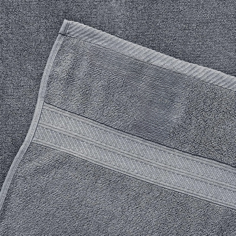 Modern Threads Reversible Jacquard Towel Set, 6 Piece Bath Towels and Hand Towels, Trefoil Filigree Design, Yarn Dyed