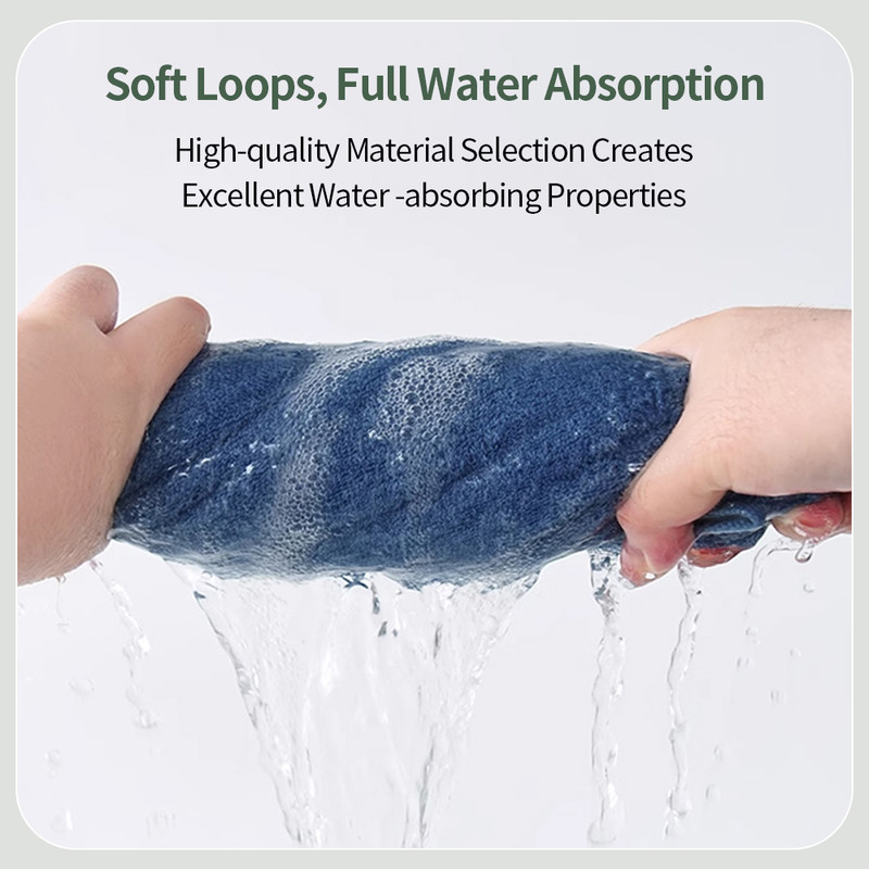 Luxury Bamboo Fiber Towels Set, Bathroom Towels, Thick Absorbent Washcloth and Face Towel for Adults