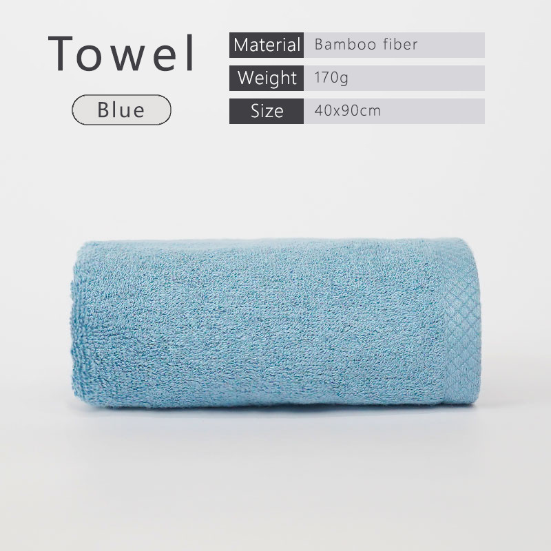 Luxury Bamboo Fiber Towels Set, Bathroom Towels, Thick Absorbent Washcloth and Face Towel for Adults
