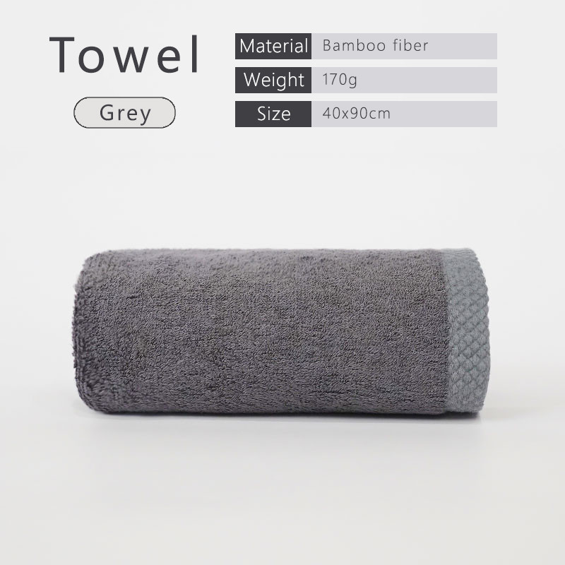 Luxury Bamboo Fiber Towels Set, Bathroom Towels, Thick Absorbent Washcloth and Face Towel for Adults