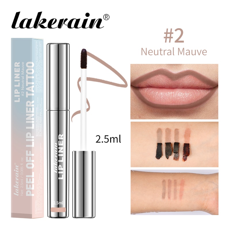 Peel Off Tattoo Waterproof Lip Liner, Lipgloss Matte Lip Tint, Long Lasting Brown Contour Lip Stain
