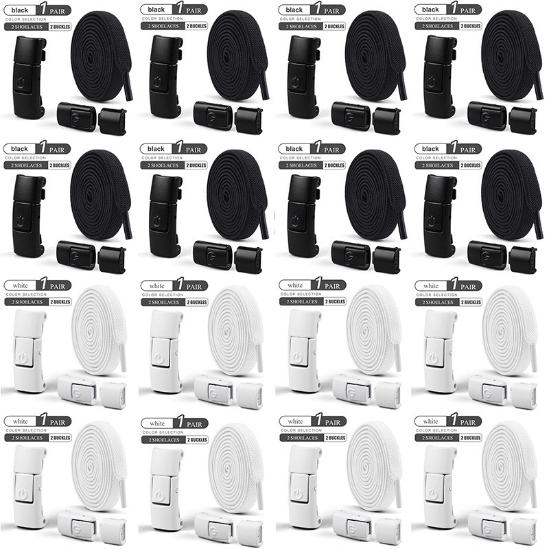 Elastic Press Lock Shoelaces No Tie Shoe Laces For Kids  Adults Widened Flat Shoelace For Sneakers  22