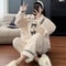 Womens Pajamas 2Pcs Set Winter Padded And Thickened Loungewear Cozy Princess Home Wear Soft Fleece 1