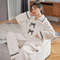 Womens Pajamas 2Pcs Set Winter Padded And Thickened Loungewear Cozy Princess Home Wear Soft Fleece 2