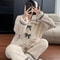 Womens Pajamas 2Pcs Set Winter Padded And Thickened Loungewear Cozy Princess Home Wear Soft Fleece 4