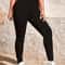 High Waisted Leggings For Women Plus Size Black High Stretch Nine Point Pants Solid Color Small Fee 4