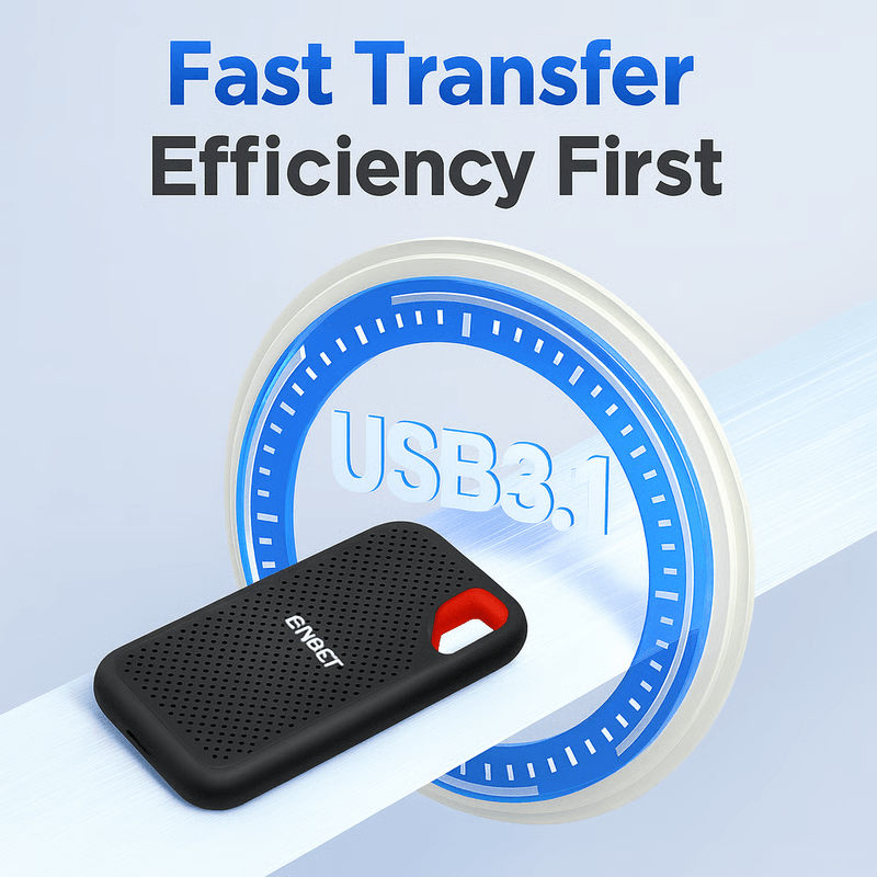 Highcapacity external SSD for fast transfers on Mac and PC