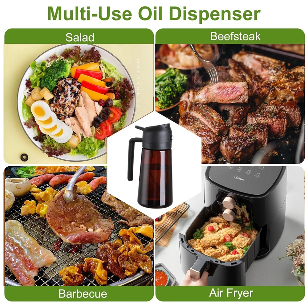 Glass Olive Oil Sprayer and Dispenser Bottle for Cooking