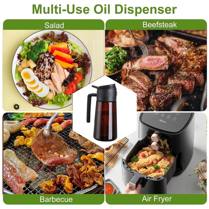 Glass Olive Oil Sprayer and Dispenser Bottle for Cooking