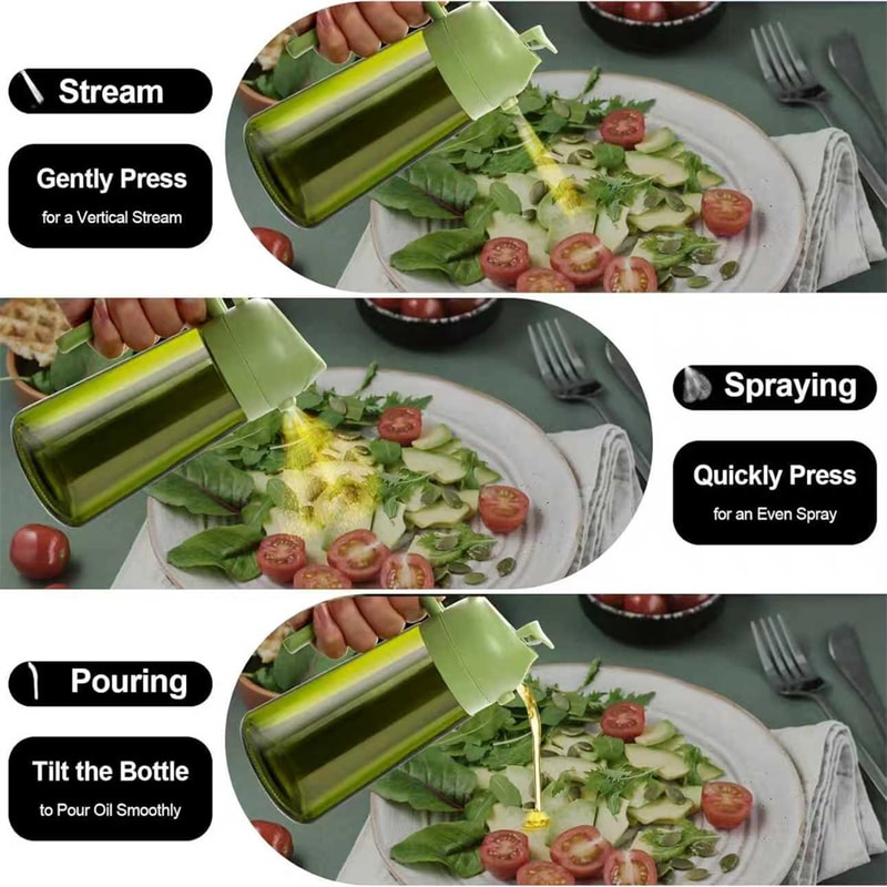 Oil Sprayer For Cooking Glass Olive Oil Dispenser For Air Fryer And Salad 1