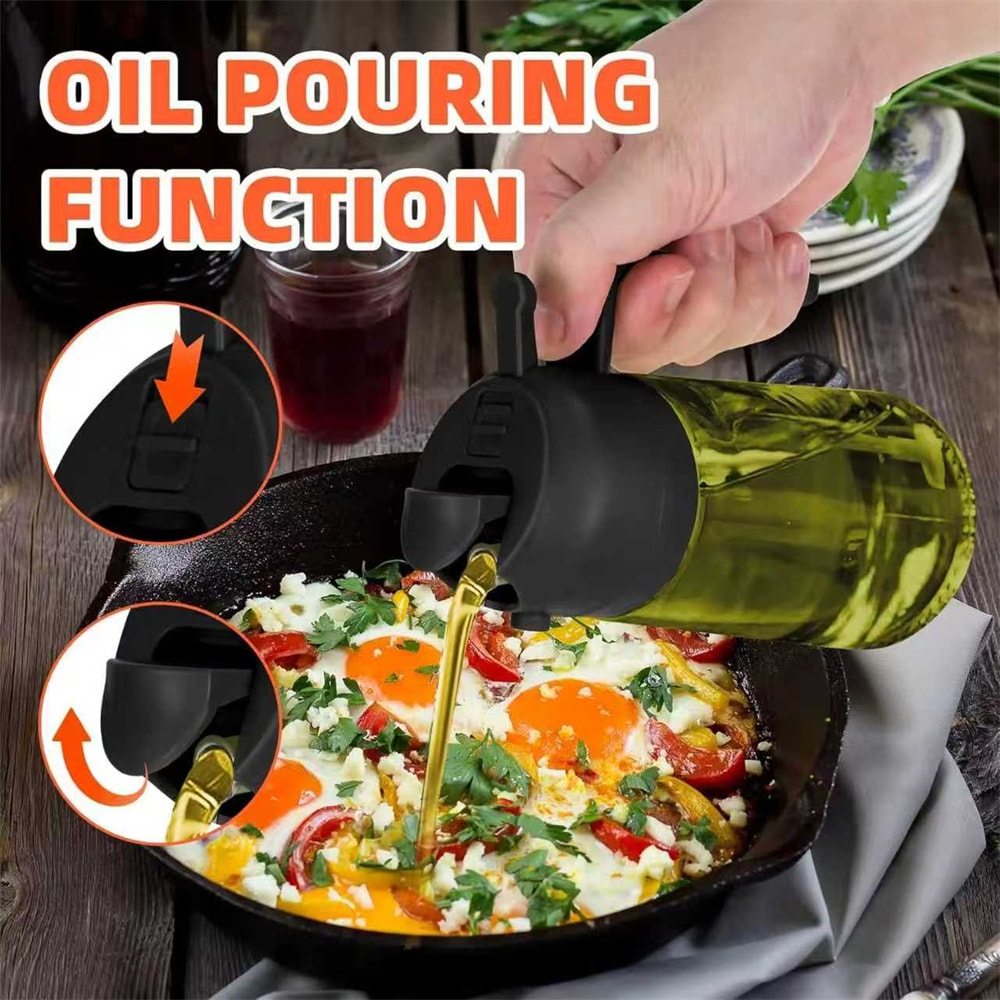 Oil Sprayer For Cooking Glass Olive Oil Dispenser For Air Fryer And Salad 4
