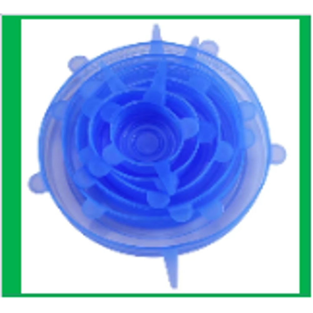 Premium Reusable Silicone Stretch Lids Set Sizes of airtight food covers & dishwasher safe container lids