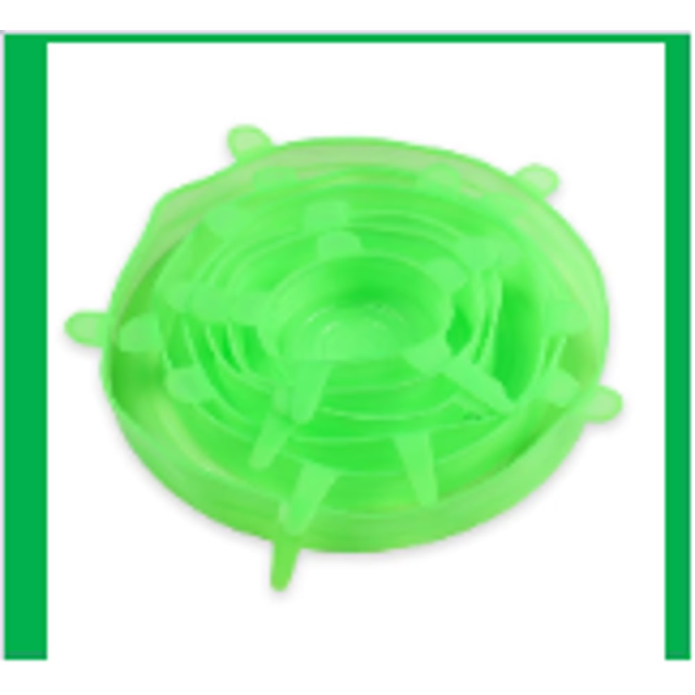 Premium Reusable Silicone Stretch Lids Set Sizes of airtight food covers & dishwasher safe container lids