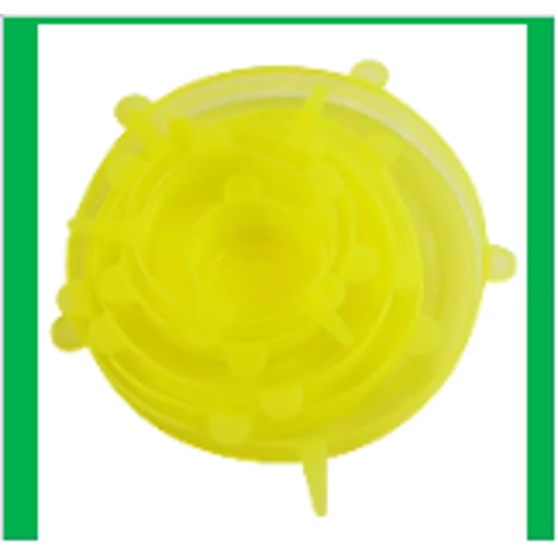 Premium Reusable Silicone Stretch Lids Set Sizes of airtight food covers & dishwasher safe container lids