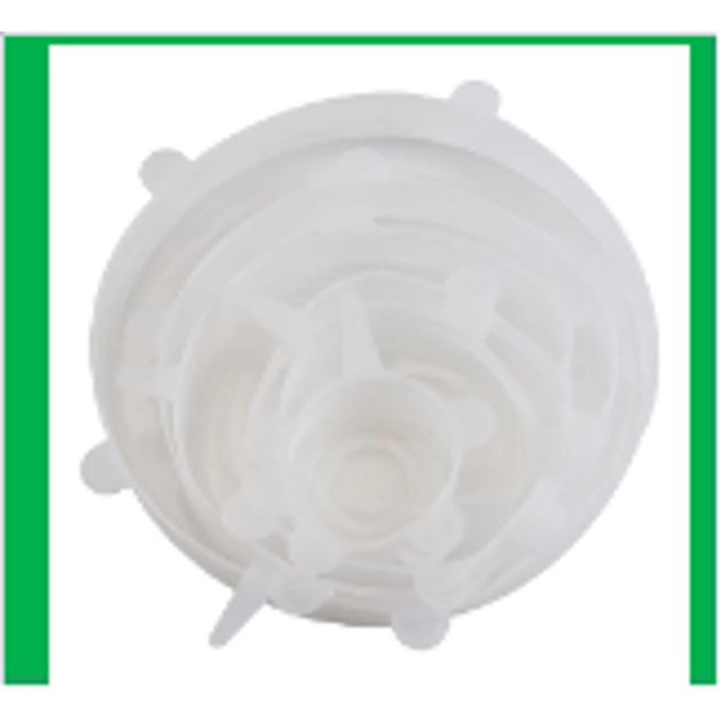 Premium Reusable Silicone Stretch Lids Set Sizes of airtight food covers & dishwasher safe container lids