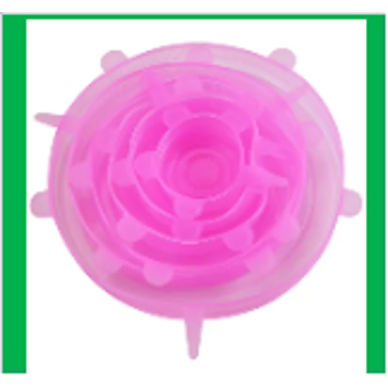 Premium Reusable Silicone Stretch Lids Set Sizes of airtight food covers & dishwasher safe container lids