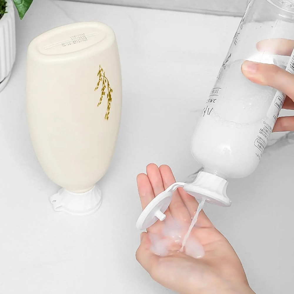Pack Inverted Leakproof Bottle Caps for Shampoo Shower Gel and Kitchen Spice Bottles