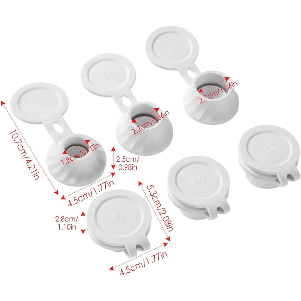 Pack Inverted Leakproof Bottle Caps for Shampoo Shower Gel and Kitchen Spice Bottles