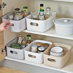 piece stackable rectangular storage box set plastic organizer containers